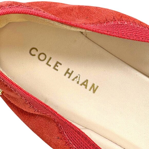 Cole Haan Elbridge Tandori Spice Leather Suede Cap Toe Ballet Flats - Picture 2 of 9
